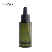Frascos cuentagotas de vidrio verde de 1 oz